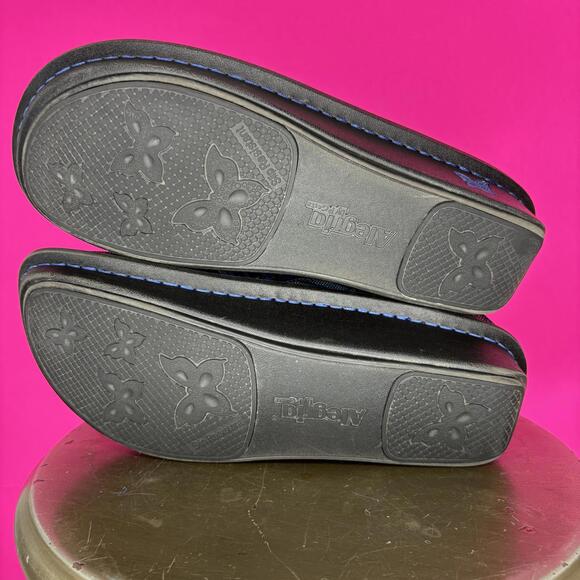 Alegria Debra Wavy Navy Leather Slip-On Loafer Sz 41 - Picture 6 of 9